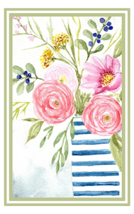 Watercolor floral bouquet notecard