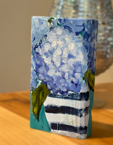 Hydrangea Striped Vase